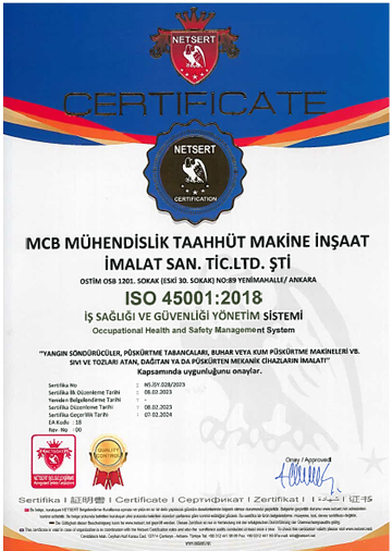 Mcb Mühendislik Iso 45001